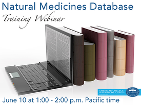 Natural Medicines Training Summer 2015