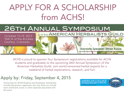Apply for a Scholarship from ACHS